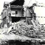 6998 – nábřeží Malše ,rodinný dům po druhém bombardování , 24.3