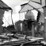 Rozbombardované vilky v Luční ulici (foto K.Chrt 24.3.1945)
